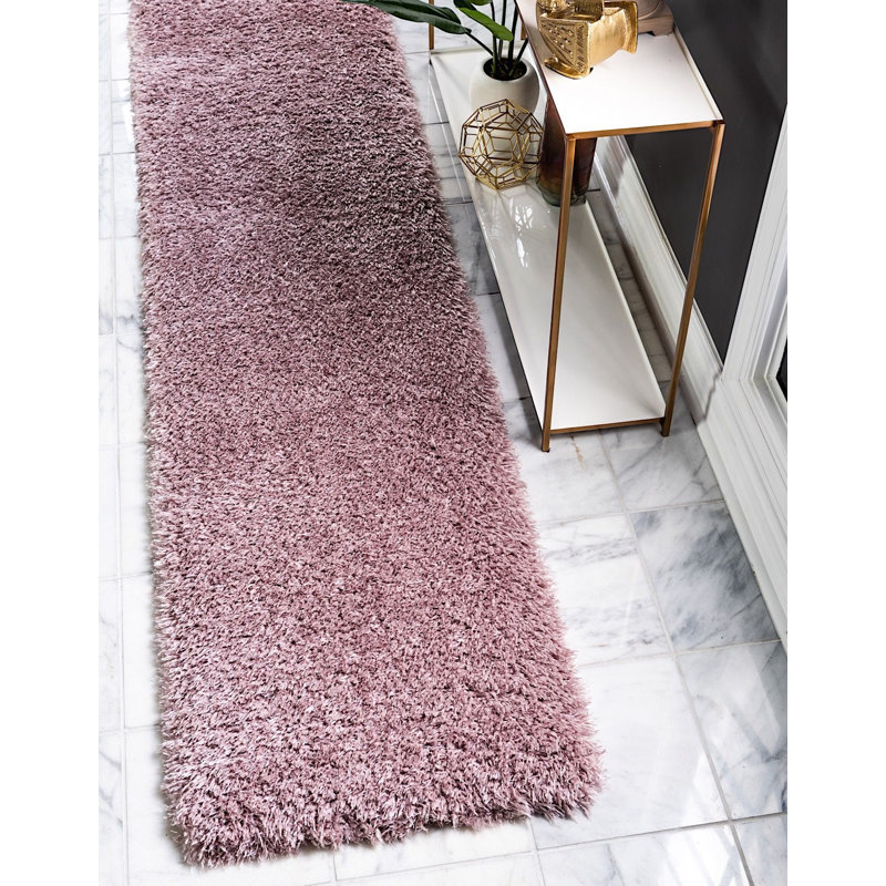 Tapis à longs poils Lilac, Tapis de couloir 2 pi x 10 pi