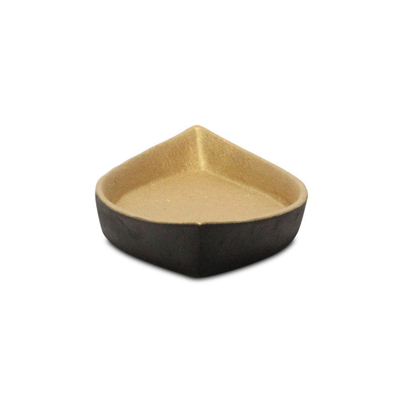 Saoirse Cast Iron Boat Dish, Gold/Black
