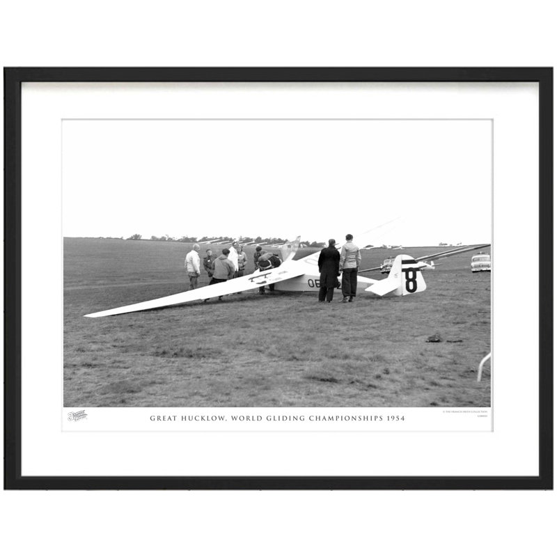 Great Hucklow, World Gliding Championships 1954 - Single Picture Frame Print, 45cm H x 60cm W x 2.3cm D