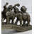 Elephants Crossing Bridge Carrying Money Fortune Lucky Bronze Sculpture Statue Art Decor
