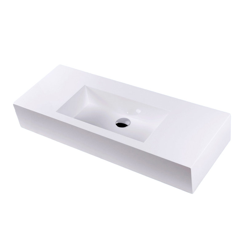 Luce 40.25'' L Bathroom Sink, Matte White