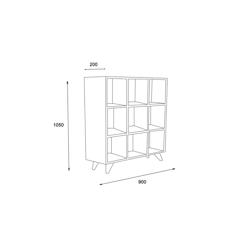 105cm H x 90cm W Cube Bookcase, White