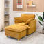 Canapé rembourré avec repose-pieds et coussins décoratifs-1214019253