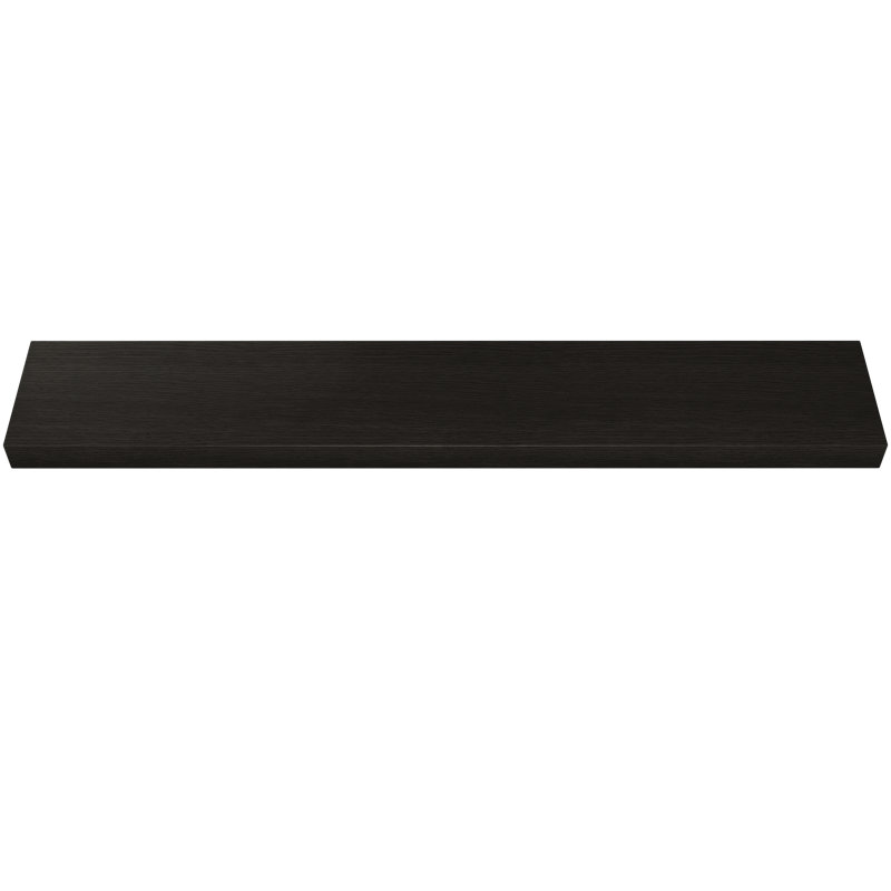 Rift White Oak Floating Shelf, Black Wood