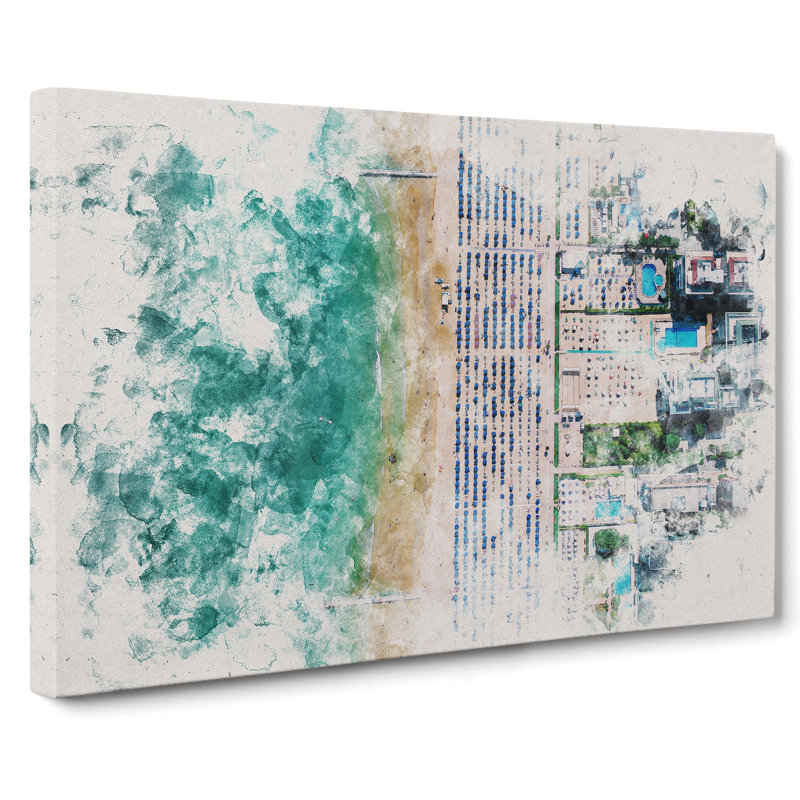 Lido Di Jesolo In Italy - Wrapped Canvas Print, 35cm H x 50cm W x 3cm D