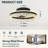 Quiet Ceiling Fan With Light – LED Crystal Flush Mount Fan Lamp With Hidden Blades-486593992