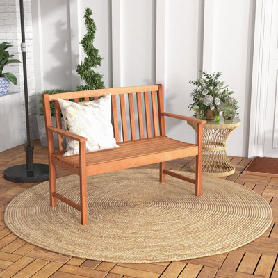 Asanta Outdoor Eucalyptus Frame Wooden Slatted Garden Bench
