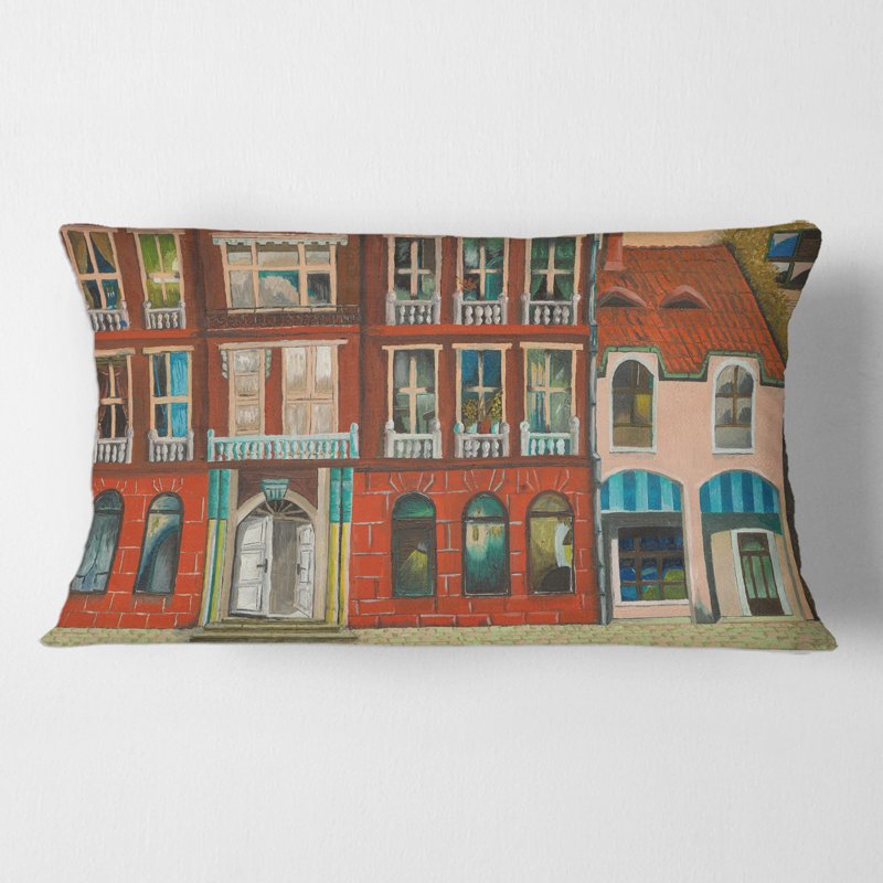 Housse et insert de coussin rectangulaire Facade of Shop in Paris I