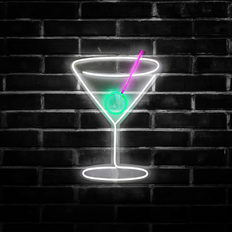 Enseigne lumineuse 15,35 po Martini Glass