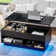 Bice Lift Top Coffee Table with RGB LED Light Strip, Hidden Compartment & Open Shelf