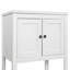 Lavabo de salle de bain moderne élégant en céramique 24 po avec tablette ouverte en bois massif-111794014