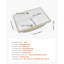 Lavabo pour salle de bain encastré, lavabo vasque rectangulaire en céramique blanche 18,11 x 12,99 pouces avec trou de trop-plein, lavabo sous comptoir dans un lavabo de salle de bain moderne, petit espace rectangulaire