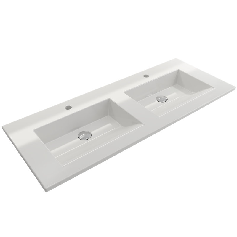 Ravenna 48'' L Bathroom Sink, White