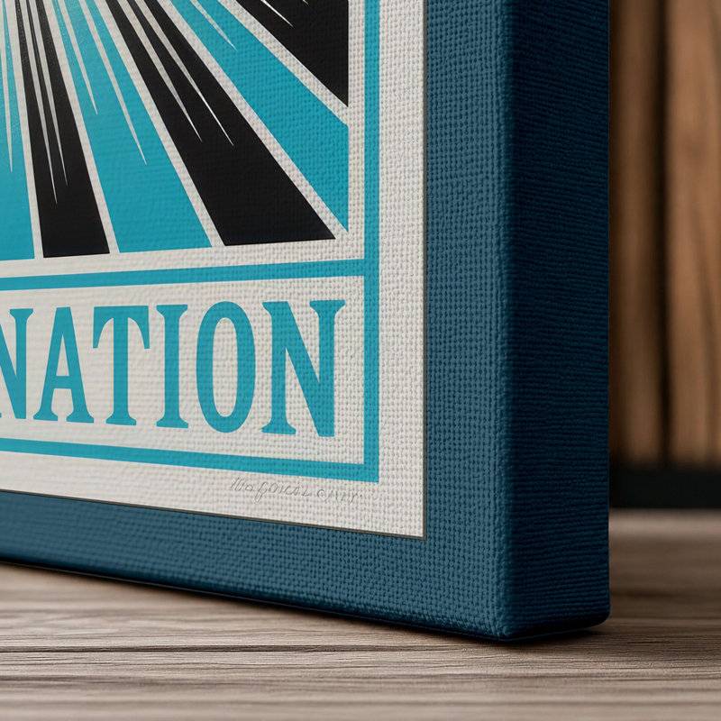 Serene Illumination Minimalist 1 Piece Wrapped Canvas Wall Art, 36x24 - 91.4 x 61.0 cm, Teal Border