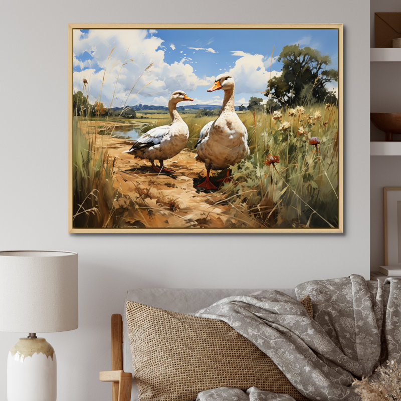 Puckies Duck Friends North, H 34 po x l 44 po x P 1,5 po, Cadre naturel flottant