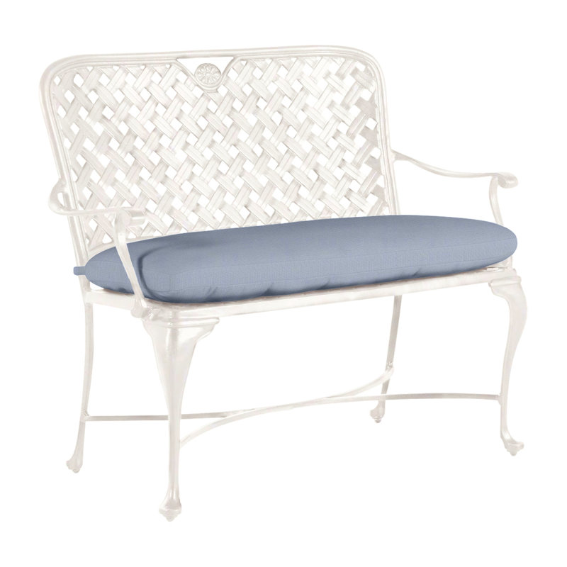 Provance Aluminum Garden Bench, Arbor Chambray, No Welt, Slate Gray