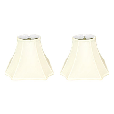 Royal Designs, Inc. BSO-714-16eg-2 Abat-jour de base carré en forme de cloche inversée, 7 x 16 x 11,5, coquille d'œuf, paquet de 2