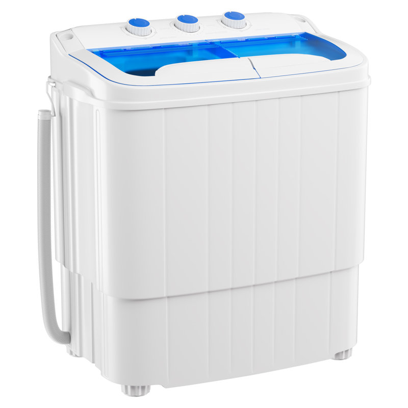 SUNCROWN 16LBS 4,6 pieds cubes cu. Combiné laveuse et sécheuse portative avec verrou de sécurité pour enfants, Bleu