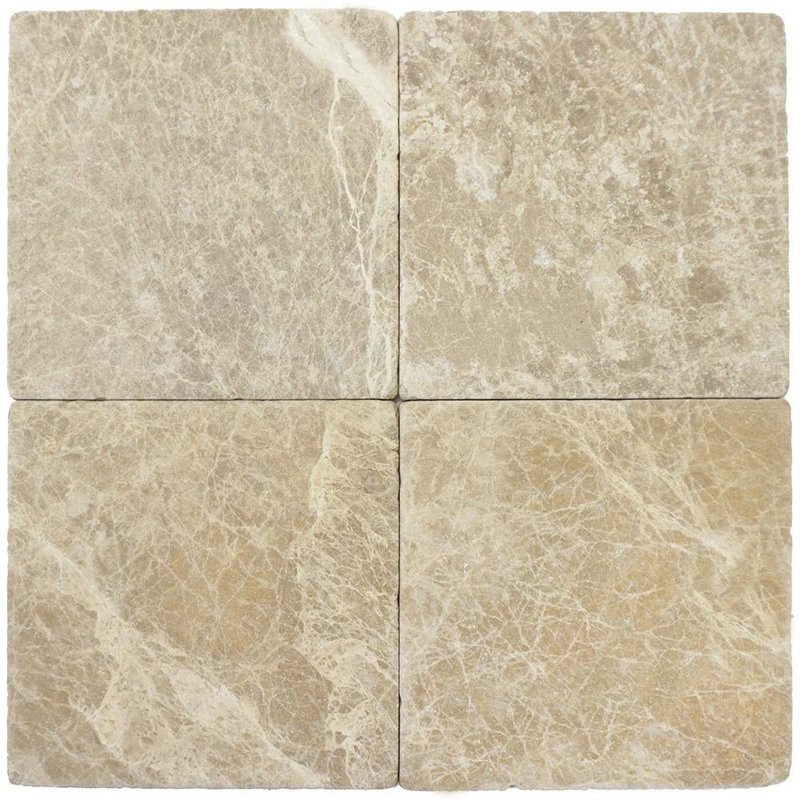 Carreau de mur et de sol aspect marbre 4 po x 4 po Emperador Light
