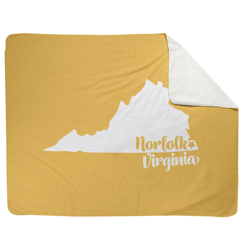 Jeté polaire de norfolk, l 52,5 po x L 62,5 po, Jaune