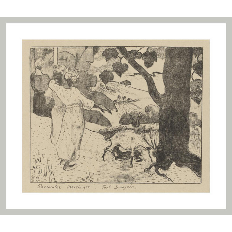 Pastorales Martiniques par Paul Gauguin - Estampe numérique encadrée, 33.5" H x 39.31" W