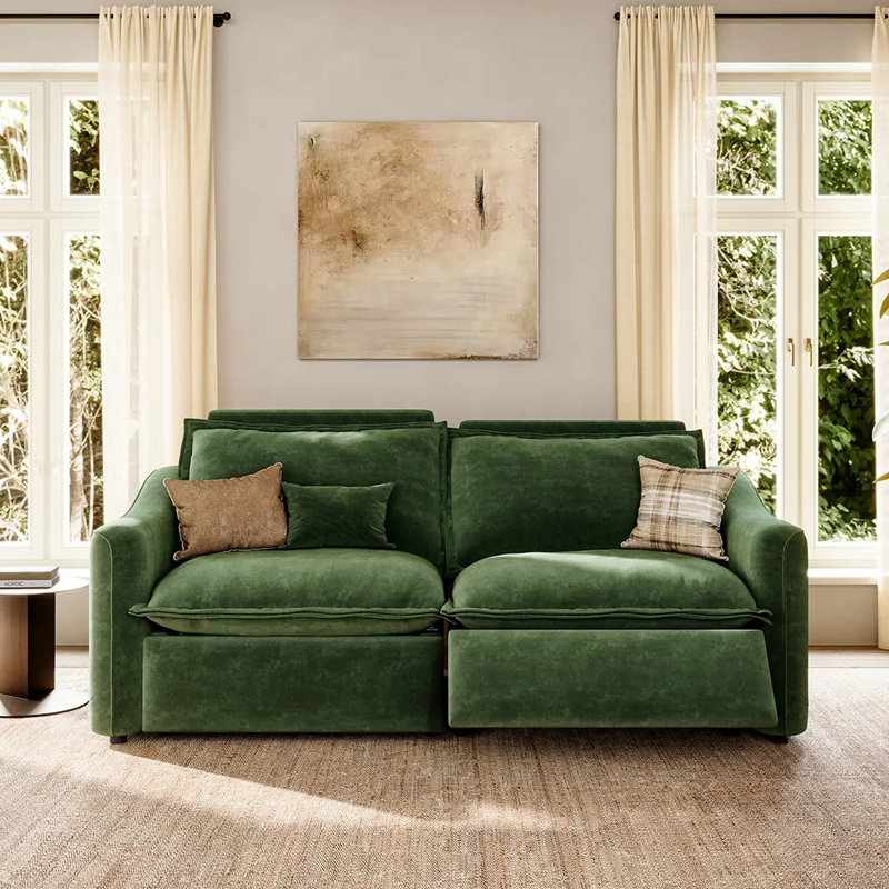 Ergopals-Canapé inclinable électrique, 36" H x 84" W x 37.5" D, Green