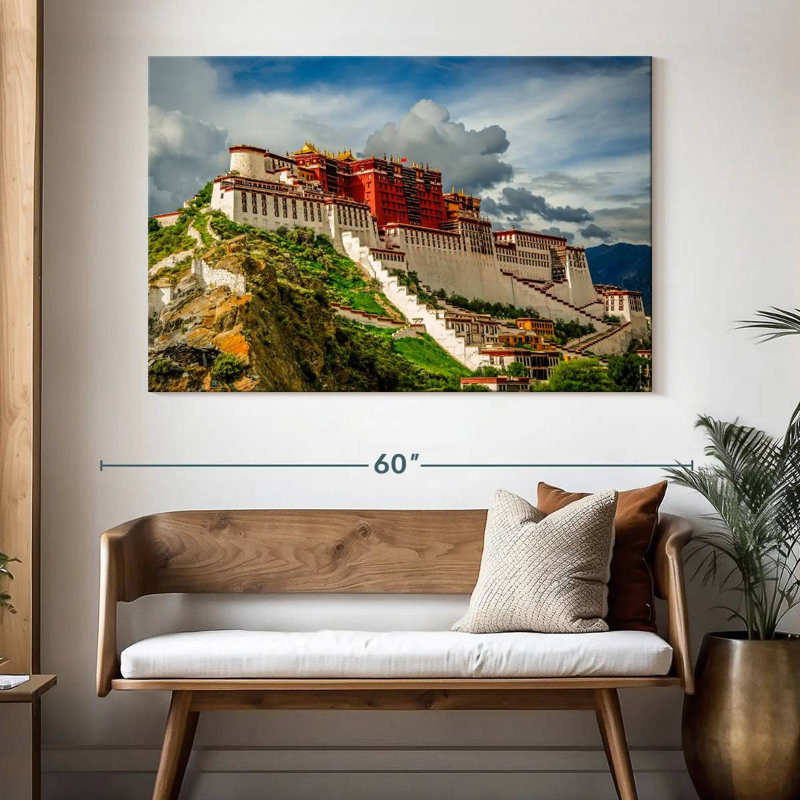 Adella, Palais du Tibet, Tibet, H 34 po x l 51 po