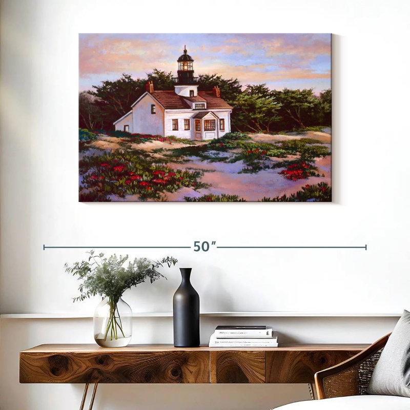 Aletra Point Pinos Lighthouse, 26" H x 39" W