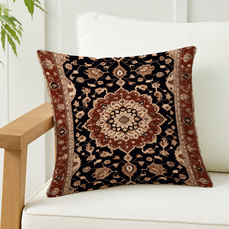 Coussin décoratif d'intérieur et d'extérieur Overdyed, Carré 20 po, Beige oriental 188