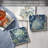 Bohemian Blue 4-Pack Assorted Tumbled Tile Coasters