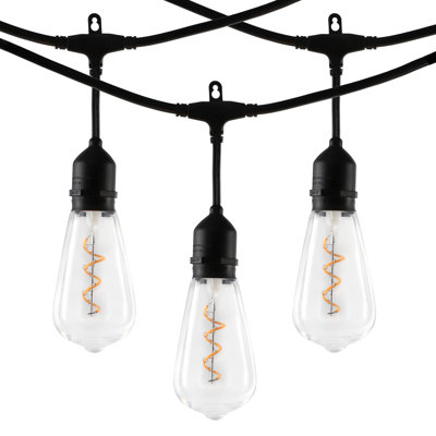 Guirlande de 20 lumières DEL Serkan givrées Edison Serkan