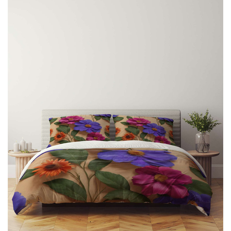 Luxury King Quilt Cover Set (3 Pieces) - 70% Polyester / 30% Cotton, 94.5 x 86.6 inches | Soft & Durable, 120 Thread Count, Button Closure Duvet Cover & Envelope Pillowcases | Machine Washable, Elegant Home Bedding