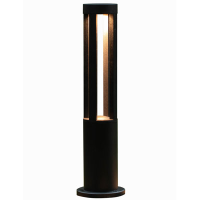 Black Integrated LED Bollard Light