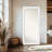 Sloped Non-Beveled Framed Full-Length Floor Leaner Mirror-120330232