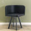 Chaises de salle à manger confortables, chaise d'appoint moderne en métal noir pour la maison