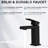 Matte Black Single Hole Handle Bathroom Sink Faucet, Solid Brass Build, Corrosion , Water - Saving Feature, Non Splashing Flow Pattern Faucet With Pop Up Drain, Material, Saving 20% Water, Lever For-121638311