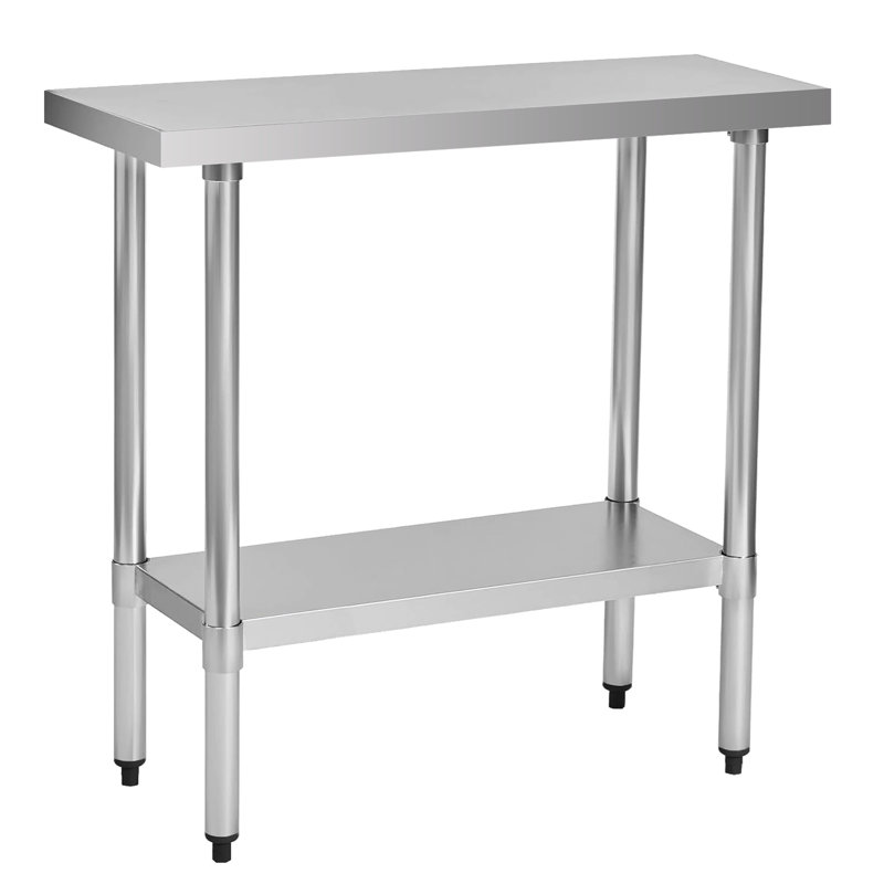 Table de travail commerciale en acier inoxydable, H 35,4 po x L 36 po x l 18 po