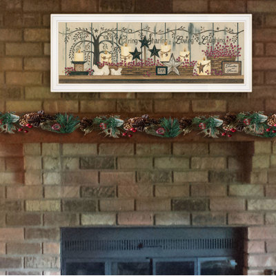 Willow Tree Shelf Collection Framed Wall Art for Living Room, Home Décor Print By Linda Spivey