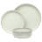 Gibson Elite 12 Piece (Service for 4) Townscape Plates and Bowls Reactive Glaze Embossed Round Dishes Terracotta Ceramic Dinnerware Set-106509372