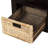 Rustic Storage Bench With 3 Drawers And 3 Rattan Baskets-126843180