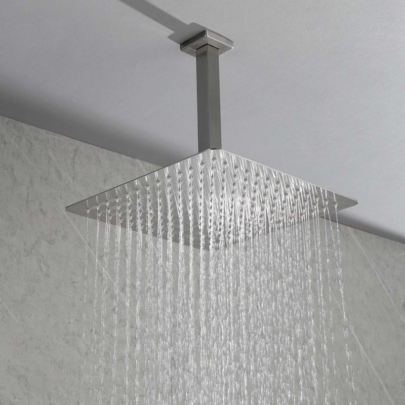 12 Inch Ceiling Mounted Rain Shower Head System for Modern Bathroom Renovation