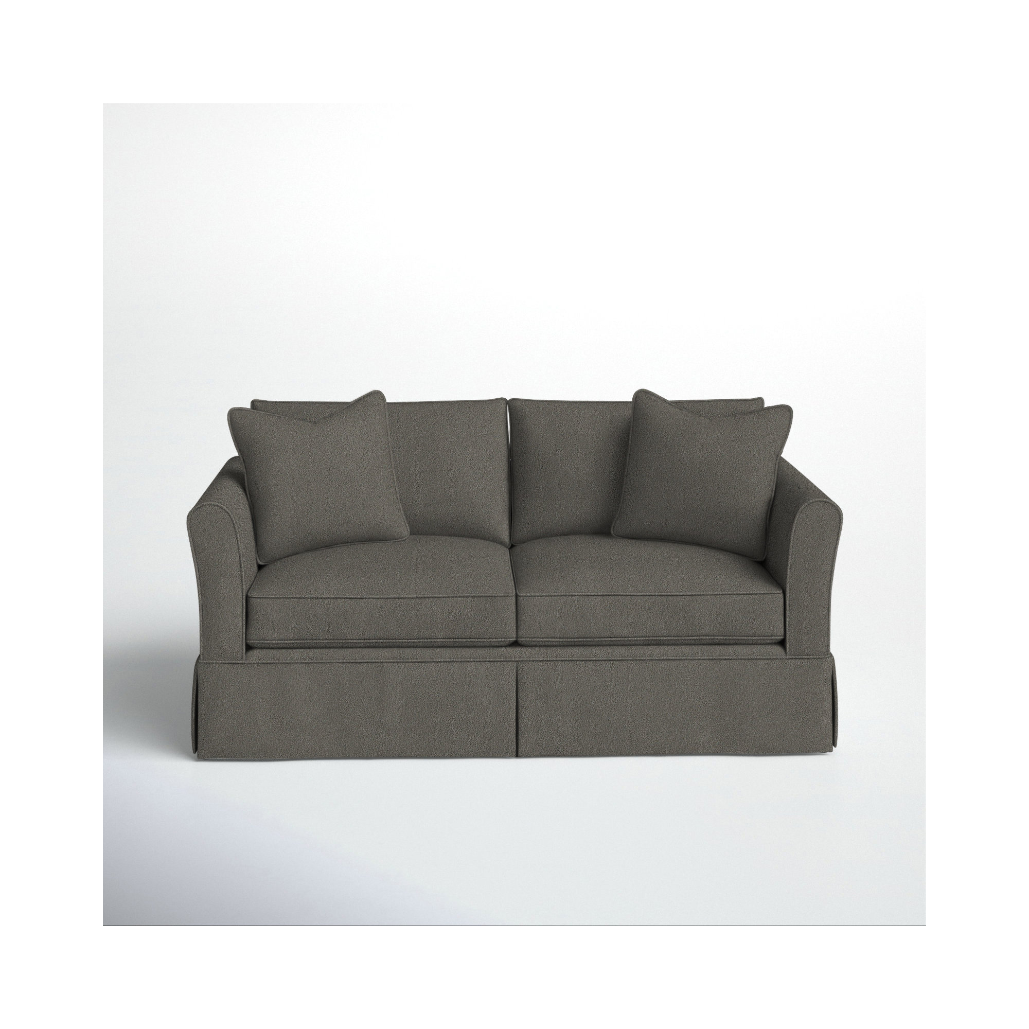 Shelby 60'' Upholstered Sleeper Sofa, Bella Otter Performance Velvet