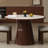 Beige Round Sintered Stone Dining table-1951697642