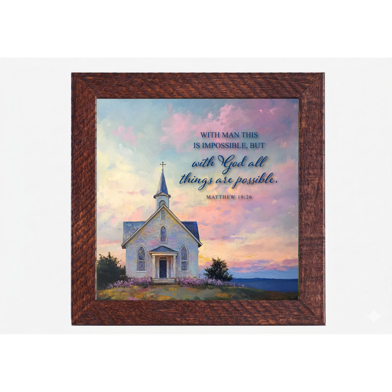 Framed Art With God All Things Are