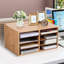 Baiya Large Bamboo Desktop File Sorter A4 Office Home Document Organiser Storage 8 Compartments