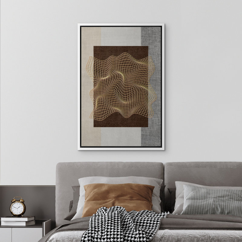 Reproduction d'art sur toile encadrée moderne et moderne, H 36 po x l 24 po, Blanc