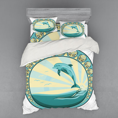 Dolphin Coastal Duvet Cover