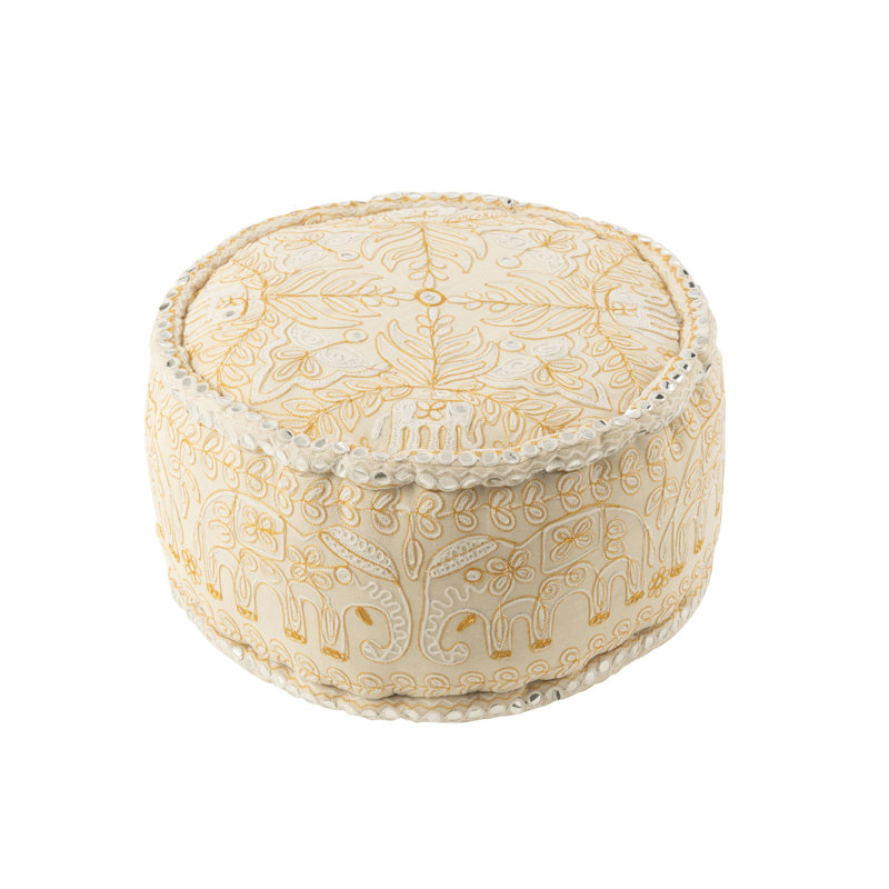 Spring / Summer 2024 54cm Wide Round Floral Pouffe Ottoman