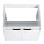 Meuble-lavabo 36 po avec lavabo en résine, charnières en acier inoxydable à fermeture douce, 2 portes, 1 armoire latérale, finition aspect brillant