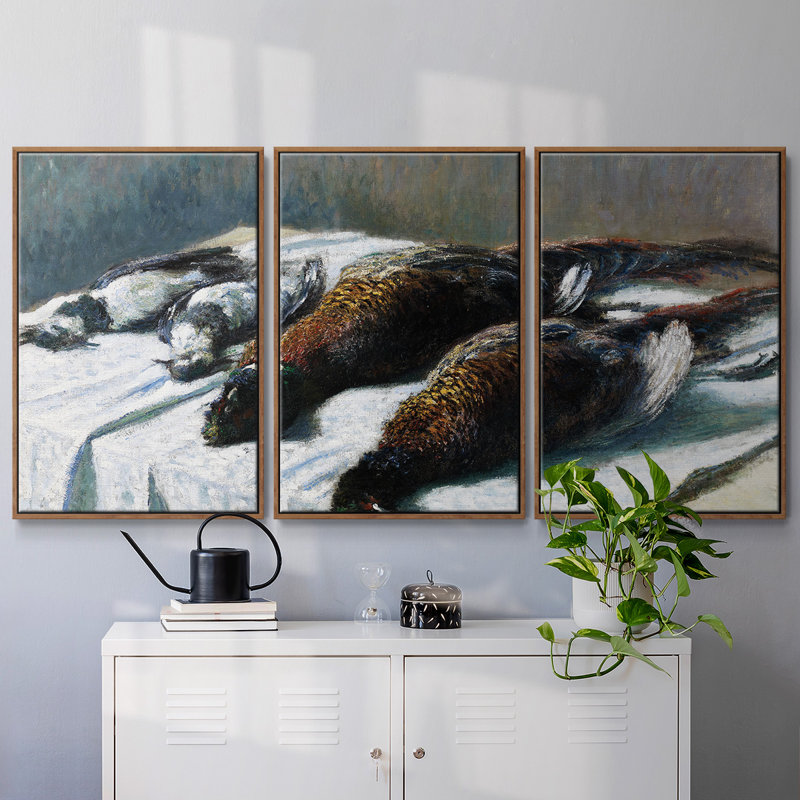 Monet - Toile encadrée multi-pièces_570MONETC, H 36 po x l 75 po x P 2 po, Noyer